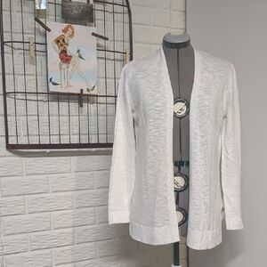 GAP White Cardigan Sweater With Open Front XS